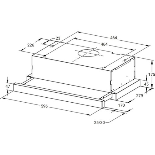 Вытяжка встраиваемая/ Вытяжка встраиваемая Weissgauff TEL 600 TC WH белый управление: сенсорное (1 мотор)
