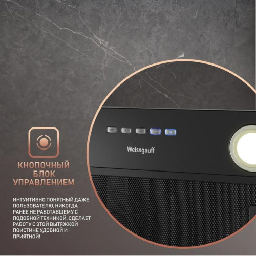 Встраиваемые кухонные вытяжки/ Вытяжка встраиваемая FIONA 60 черный WEISSGAUFF