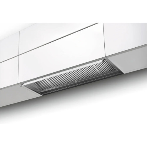 Встраиваемая в шкаф вытяжка Faber/ BETTER, IN-NOVA ZERO DRIP LITE A90, полновстраиваемая, ширина 90 см, 710 м3/ч, сенсорное управление, 49дБ, LED освещение, нержавеющая сталь/белое стекло