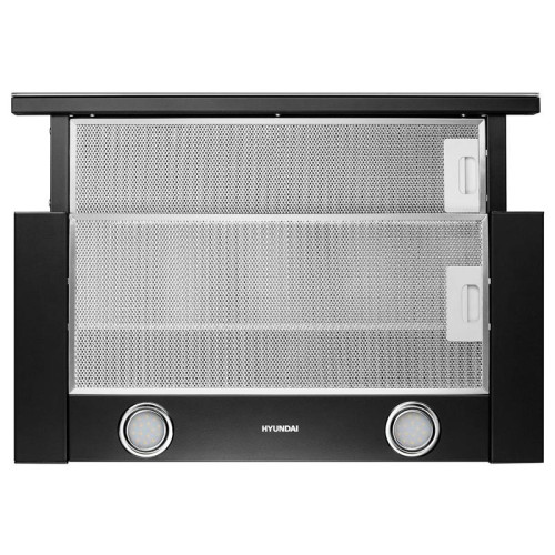 Вытяжка встраиваемая/ Вытяжка встраиваемая Hyundai HBH 6236 BG черный управление: кулисные переключатели (1 мотор)