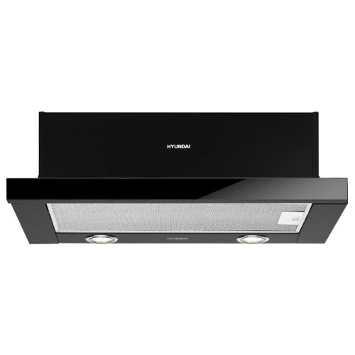 Вытяжка встраиваемая/ Вытяжка встраиваемая Hyundai HBH 6236 BG черный управление: кулисные переключатели (1 мотор)