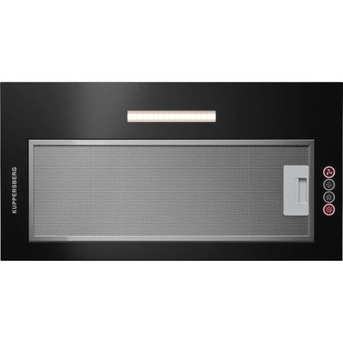 Вытяжка встраиваемая Kuppersberg/ Вытяжка встраиваемая Kuppersberg INTOUCH 60 B Встраиваемая вытяжка, ширина 54 см, отвод/рециркуляция, 650 м3/час, 3 скорости, электронное сенсорное управление, светодиодное освещение 1х5 Вт, жироулавливающий фильтр, уголь