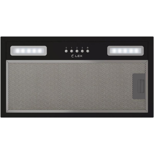 Вытяжка встраиваемая/ Вытяжка встраиваемая Lex Hyper 600 Inverter BL черный управление: кнопочное (1 мотор)