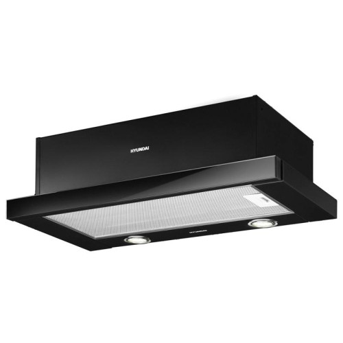 Вытяжка встраиваемая/ Вытяжка встраиваемая Hyundai HBH 6236 BG черный управление: кулисные переключатели (1 мотор)