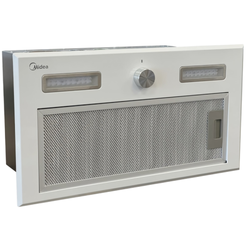 Встраиваемая вытяжка MIDEA/ MDK/Встраиваемая вытяжка MIDEA, 52 см, максимальная производительность 1150 м3/ч, механическое управление, 3 скорости, LED освещение, уровень шума 62 дБ, цвет белый