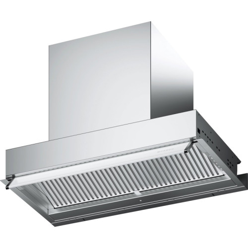 Встраиваемая в шкаф вытяжка Faber/ BETTER, IN-NOVA ZERO DRIP LITE A60, полновстраиваемая, ширина 60 см, 710 м3/ч, сенсорное управление, 49дБ, LED освещение, нержавеющая сталь/белое стекло