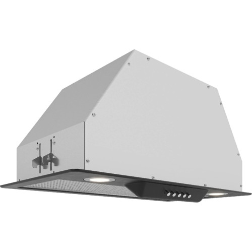 Полновстраиваемая вытяжка KORTING/ Полновстраиваемая вытяжка KORTING, 52 см, 3 режима, 500 м3/ч, кнопочное управление, воздухоотвод , рециркуляция, 1 мотор, LED освещение, угольный фильтр KIT 0282 (опция), уровень шума 54 дБ, цвет черный