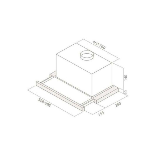 Вытяжка встраиваемая/ Вытяжка встраиваемая Elica Elite 14 Lux GRVTWH/A/60 белый управление: кнопочное (1 мотор)