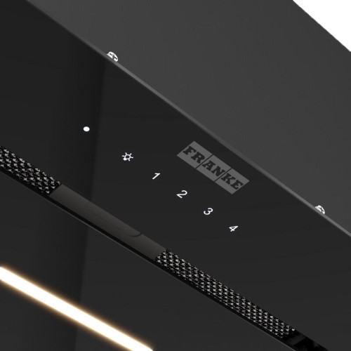 Вытяжка Franke 305.0738.597/ Best, Вытяжка LUCE 60 BK, Встраиваемая вытяжка, воздухопроизводительность 1000 м3/ч, периметральное всасывание, сенсорное управление, пульт ДУ в комплекте, таймер остаточного хода, LED лента, цвет: черный