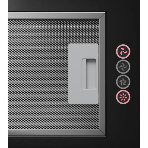 Вытяжка встраиваемая Kuppersberg/ Вытяжка встраиваемая Kuppersberg INTOUCH 60 B Встраиваемая вытяжка, ширина 54 см, отвод/рециркуляция, 650 м3/час, 3 скорости, электронное сенсорное управление, светодиодное освещение 1х5 Вт, жироулавливающий фильтр, уголь