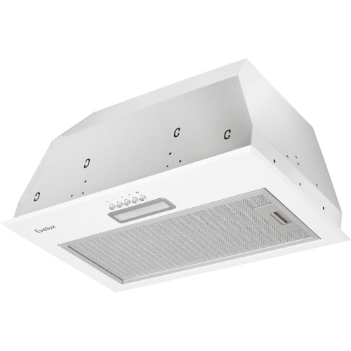 Встраиваемая вытяжка EVELUX, High-Tech, 60 см, 3 скорости, макс. Производительность 750 м3/ч, обратный клапан, LED подсветка, механическое управление, угольный фильтр ECFA 2122, цвет белый