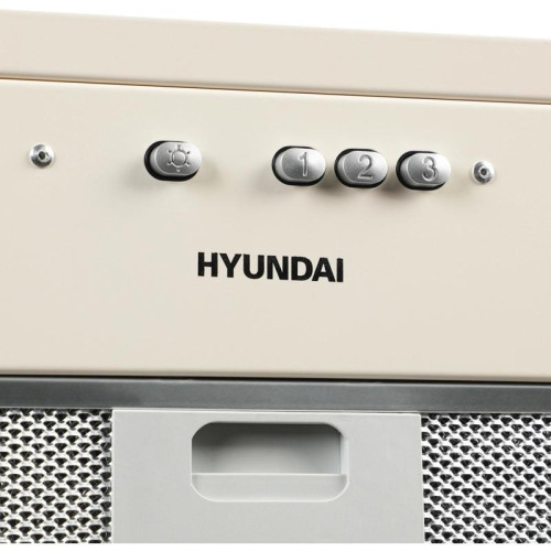 Вытяжка встраиваемая/ Вытяжка встраиваемая Hyundai HBB 6035 BE бежевый управление: кнопочное (1 мотор)