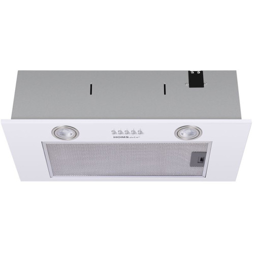 ВЫТЯЖКА HOMSair Camelia Power 60RD White/ полновстраиваемая, механическое управление, 3 скорости, 850 м3/ч, до 20 м2, LED-освещение, 60 см, белый