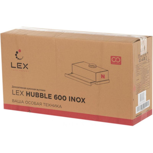 Вытяжка встраиваемая/ Вытяжка встраиваемая Lex Hubble 600 нержавеющая сталь управление: кнопочное (1 мотор)