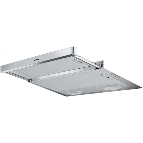 Встраиваемая вытяжка SMEG/ В х Ш х Г: 17.5 х 59.8 х 30 см, 310 м3/ч, 3 скорости,подсветка, 57 дБ, электромеханическое управление, серебристая