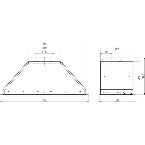 Retail&Kitchen, BEST, Кухонная вытяжка ELIKOR BOX 70П-1000-Э4Д, черный