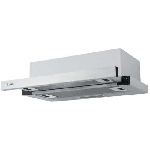 Вытяжка встраиваемая/ Вытяжка встраиваемая Lex Hubble 2M 600 IX нержавеющая сталь управление: кулисные переключатели (2 мотора)