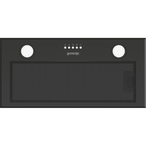 Встраиваемая вытяжка GORENJE/ Встраиваемая вытяжка GORENJE BHI626E6B Вытяжка встраиваемая в шкаф, кнопочное управление,ширина 60см,светодиодное освещение,алюминиевый жировой фильтр,677 м3/ч,цвет черный