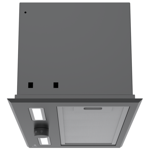 Встраиваемая вытяжка MIDEA/ MDK/Встраиваемая вытяжка MIDEA, ширина 52 см, механическое управление, LED освещение, 3 скорости, максимальная производительность 1150 м3/ч, режим рециркуляции, угольный фильтр в комплекте, уровень шума 72 дБ, цвет черный