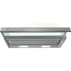 Serie 2, встраивамая вытяжка с выдвижным экраном, 60 см, серебристый металлик, производительность до 300 м3/ч, режим отвода/циркуляции, 3 ступени мощности, кулисные переключатели, LED-освещение