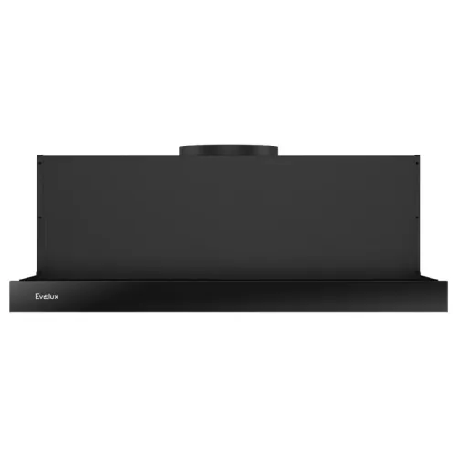 Встраиваемая вытяжка EVELUX, телескопическая, 60 см, 2 скорости, произваодительность 710 м3/ч, механическое управление, LED освещение, Hi-Tech, цвет черный