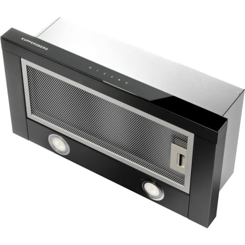 Встраиваемая вытяжка KUPPERSBERG/ Встраиваемая вытяжка KUPPERSBERG, телескопическая, High-Tech, 60 см, таймер, периметральное всасывание, обратный клапан, регулировка яркости освещения, механическое управление, 3 скорости + турбо режим, макс. Производител