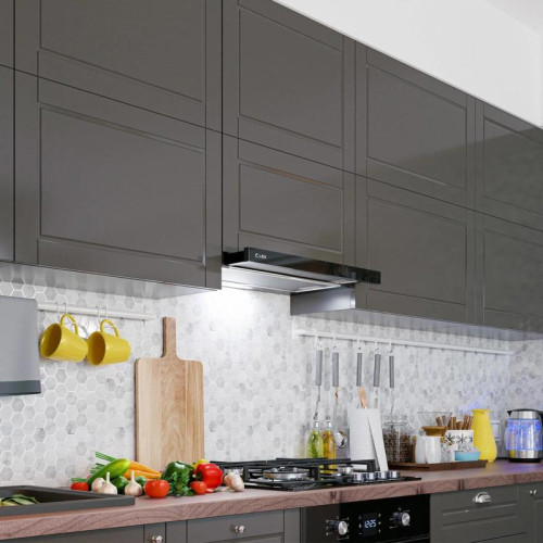 Вытяжка встраиваемая/ Вытяжка встраиваемая Lex HIDE 600 черный управление: кнопочное (1 мотор)