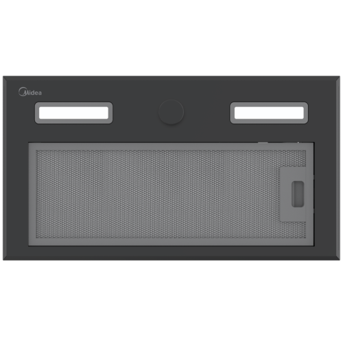 Встраиваемая вытяжка MIDEA/ MDK/Встраиваемая вытяжка MIDEA, ширина 52 см, механическое управление, LED освещение, 3 скорости, максимальная производительность 1150 м3/ч, режим рециркуляции, угольный фильтр в комплекте, уровень шума 72 дБ, цвет черный