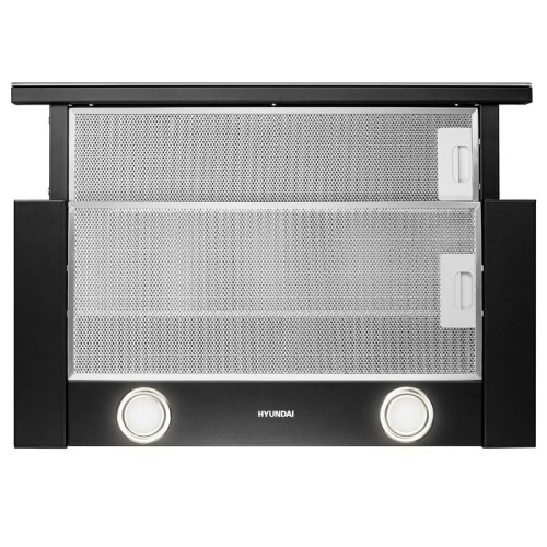 Вытяжка встраиваемая/ Вытяжка встраиваемая Hyundai HBH 6236 BG черный управление: кулисные переключатели (1 мотор)