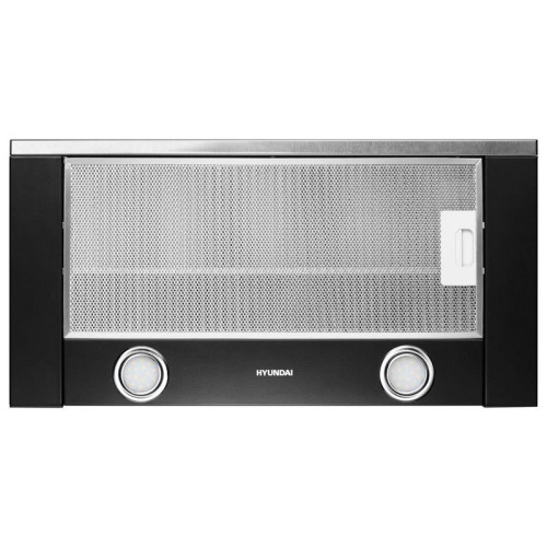 Вытяжка встраиваемая/ Вытяжка встраиваемая Hyundai HBH 6232 IX нержавеющая сталь/черный управление: кнопочное (1 мотор)