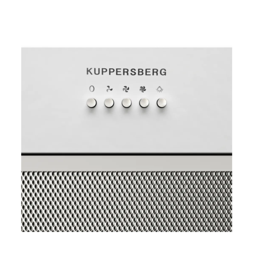 Встраиваемая вытяжка KUPPERSBERG/ Встраиваемая вытяжка Kuppersberg, High-Tech, 60 см, механическое управление, обратный клапан, 3 скорости, 780 м3/ч, периметральное всасывание, угольный фильтр KF-SC 2 (опция), уровень шума 62 дБ, цвет белый