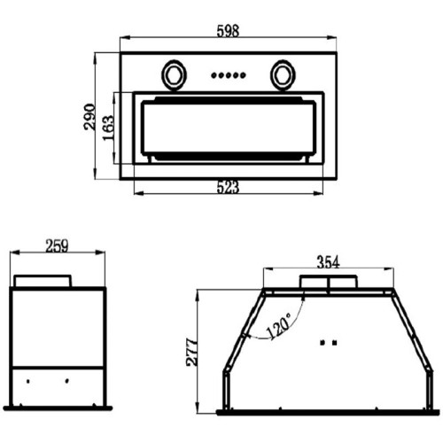 Кухонная вытяжка MAUNFELD/ Кухонная вытяжка MAUNFELD TRAPEZE 602M WHITE Кухонная вытяжка MAUNFELD TRAPEZE 602M, полновстраиваемая, 3 скорости, 1150 м3/ч, электронное управление, энергоэффективность В, уровень шума 54 дБ, цвет белый