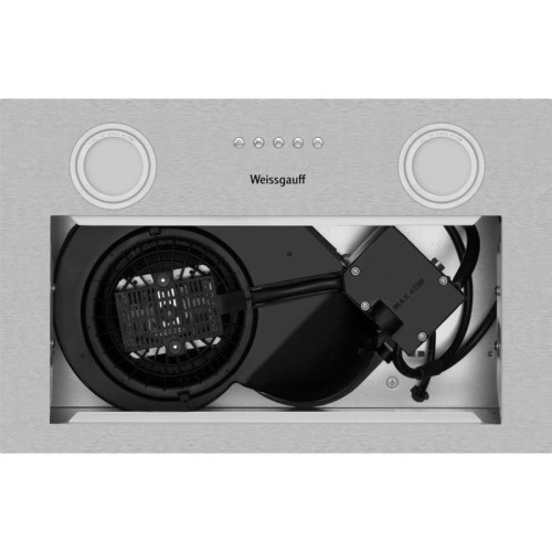 Вытяжка встраиваемая/ Вытяжка встраиваемая Weissgauff Box 455 Inox нержавеющая сталь управление: кнопочное (1 мотор)