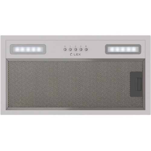 Вытяжка встраиваемая/ Вытяжка встраиваемая Lex Hyper 600 WH белый управление: кнопочное (1 мотор)