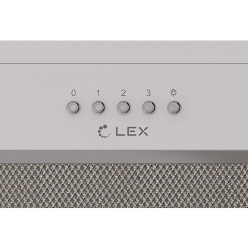 Вытяжка встраиваемая/ Вытяжка встраиваемая Lex Hyper 600 WH белый управление: кнопочное (1 мотор)