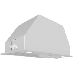 Полновстраиваемая вытяжка KORTING/ Полновстраиваемая вытяжка KORTING, 52 см, 3 режима, 500 м3/ч, кнопочное управление, воздухоотвод , рециркуляция, 1 мотор, LED освещение, угольный фильтр KIT 0282 (опция), уровень шума 54 дБ, цвет белый
