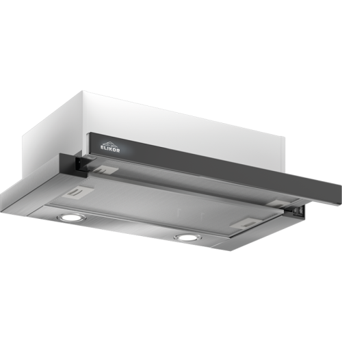 Встраиваемая вытяжка ELIKOR/ Встраиваемая вытяжка ELIKOR 947904 GOOD, Кухонная вытяжка ELIKOR КВ Интегра GLASS 60Н-400-В2Д, нерж/стекло черное R