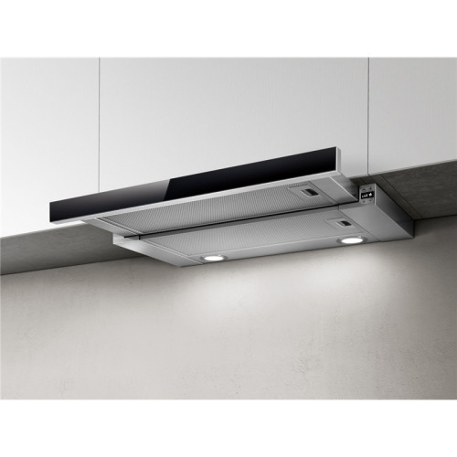 Встраиваемые вытяжки ELICA/ Встраиваемые вытяжки ELICA ELITE 26 IX/A/60/VT-PRF0094051B Встраиваемая, 60 см, электронное управление, 900 куб. м. , серая+черное стекло
