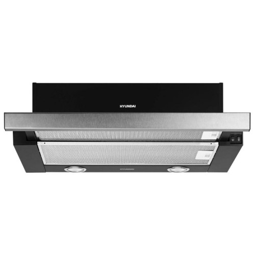 Вытяжка встраиваемая/ Вытяжка встраиваемая Hyundai HBH 6232 IX нержавеющая сталь/черный управление: кнопочное (1 мотор)
