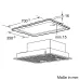 Встраивамая вытяжка,ширина 75см,производительность до 639 м3/ч., 2 мотора, 3 ступени + интенсивный режим, LED-освещение (2 х 2,15 Вт), ползунковый переключатель