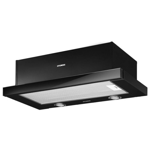 Вытяжка встраиваемая/ Вытяжка встраиваемая Hyundai HBH 6236 BG черный управление: кулисные переключатели (1 мотор)