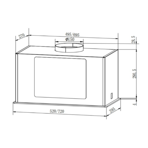 Встраиваемая в шкаф вытяжка Faber/ BETTER, ARIA WH 52, полновстраиваемая, 52 см, 750 м3/ч, сенсорное управление, LED освещение, цвет: белый