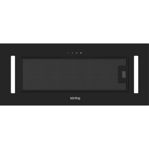 Полновстраиваемая вытяжка KORTING/ Полновстраиваемая вытяжка KORTING, 70 см, 3 режима, 550 м3/ч, сенсорное управление, таймер, воздухоотвод , рециркуляция, 1 мотор, LED освещение, угольный фильтр KIT 0271 (опция), уровень шума 54 дБ, цвет черное стекло