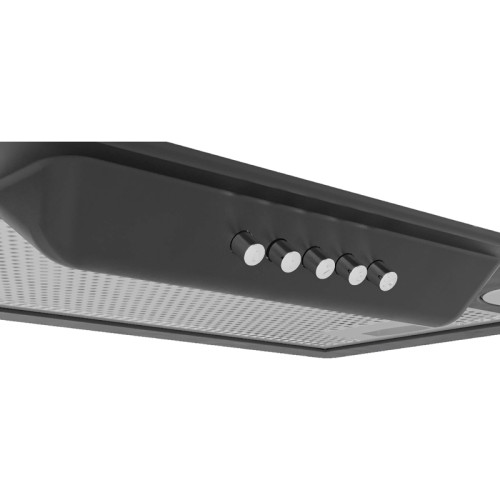 Полновстраиваемая вытяжка KORTING/ Полновстраиваемая вытяжка KORTING, 52 см, 3 режима, 500 м3/ч, кнопочное управление, воздухоотвод , рециркуляция, 1 мотор, LED освещение, угольный фильтр KIT 0282 (опция), уровень шума 54 дБ, цвет черный