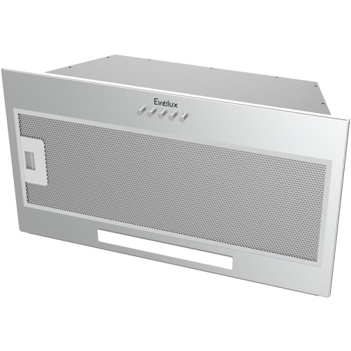 Встраиваемая вытяжка, полновстраиваемая в шкаф, 60 см, отвод/циркуляция,  механический контроль, 3 скорости работы, производительность 860 м3/ч, LED освещение, нержавеющая сталь, 520х290х176 мм.