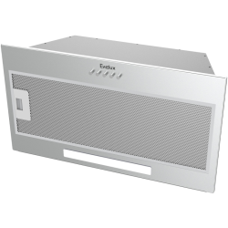 Встраиваемая вытяжка, полновстраиваемая в шкаф, 60 см, отвод/циркуляция,  механический контроль, 3 скорости работы, производительность 860 м3/ч, LED освещение, нержавеющая сталь, 520х290х176 мм.