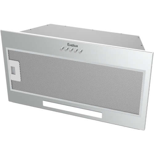 Встраиваемая вытяжка, полновстраиваемая в шкаф, 60 см, отвод/циркуляция,  механический контроль, 3 скорости работы, производительность 860 м3/ч, LED освещение, нержавеющая сталь, 520х290х176 мм.