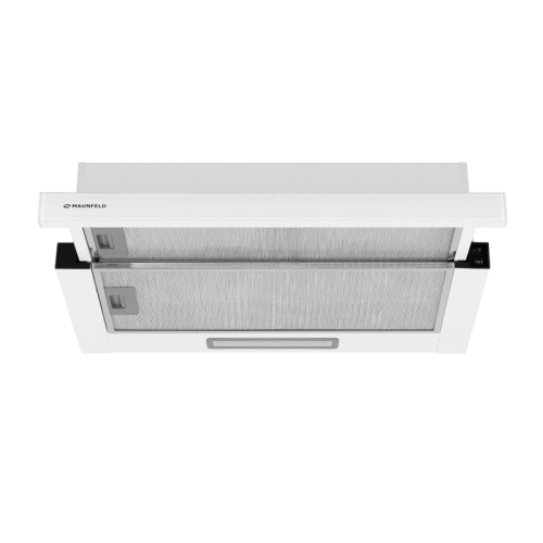 Встраиваемая вытяжка MAUNFELD/ Встраиваемая вытяжка MAUNFELD Clyde 50 Glass White Тип: телескопическая Цвет: белый Управление: колыбельное Ширина, мм: 500 Полная потребляемая мощность, Вт: 100 Количество скоростей: 2 Максимальная производительность, м3/ч: