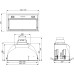 Встраиваемая вытяжка FALMEC BUILT-IN 50 MAX BK, серия Design, 52 см, электронное/кнопочное управление, светодиодное освещение, периметральное всасывание, 3 скорости, отвод/циркуляция, максимальная производительность 1040 м3/ч, угольный фильтр (опция), эне