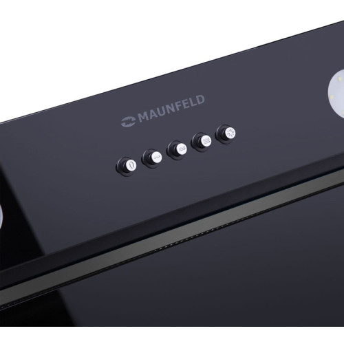 Кухонная вытяжка MAUNFELD/ Кухонная вытяжка MAUNFELD TRAPEZE 601GG BLACK Кухонная вытяжка MAUNFELD TRAPEZE 601GG, полновстраиваемая, 3 скорости, 1150 м3/ч, механическое управление, уровень шума 54 дБ, цвет черный